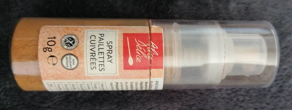 Spray paillettes cuivrées