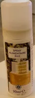 Spray alimentaire doré