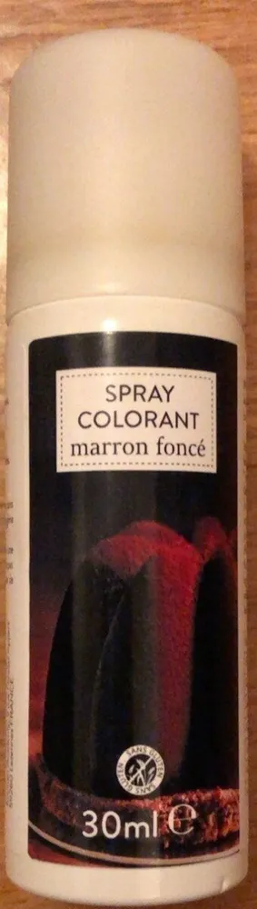 Spray colorant marron foncé