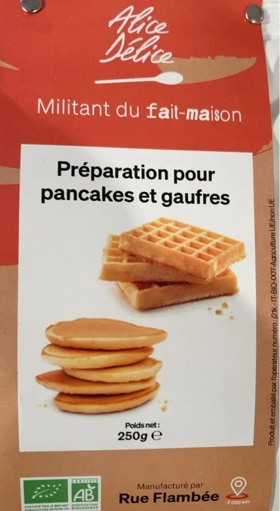 Preparation pour pancakes et gaufres
