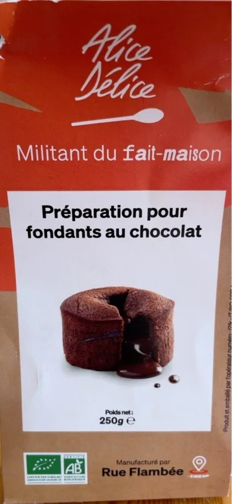 Préparation pour fondant chocolat