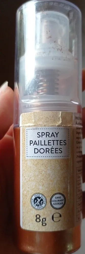Spray paillettes dorées