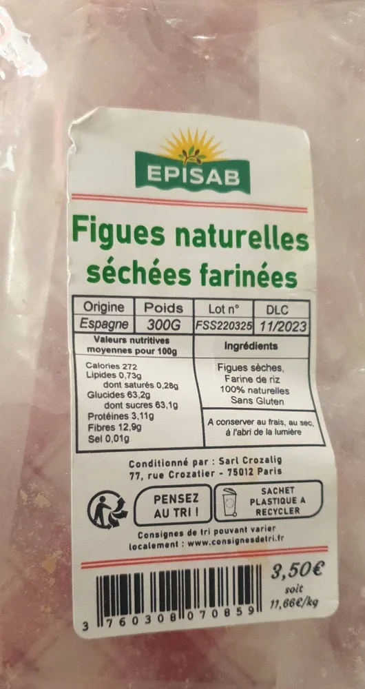 Figues sèches farinees