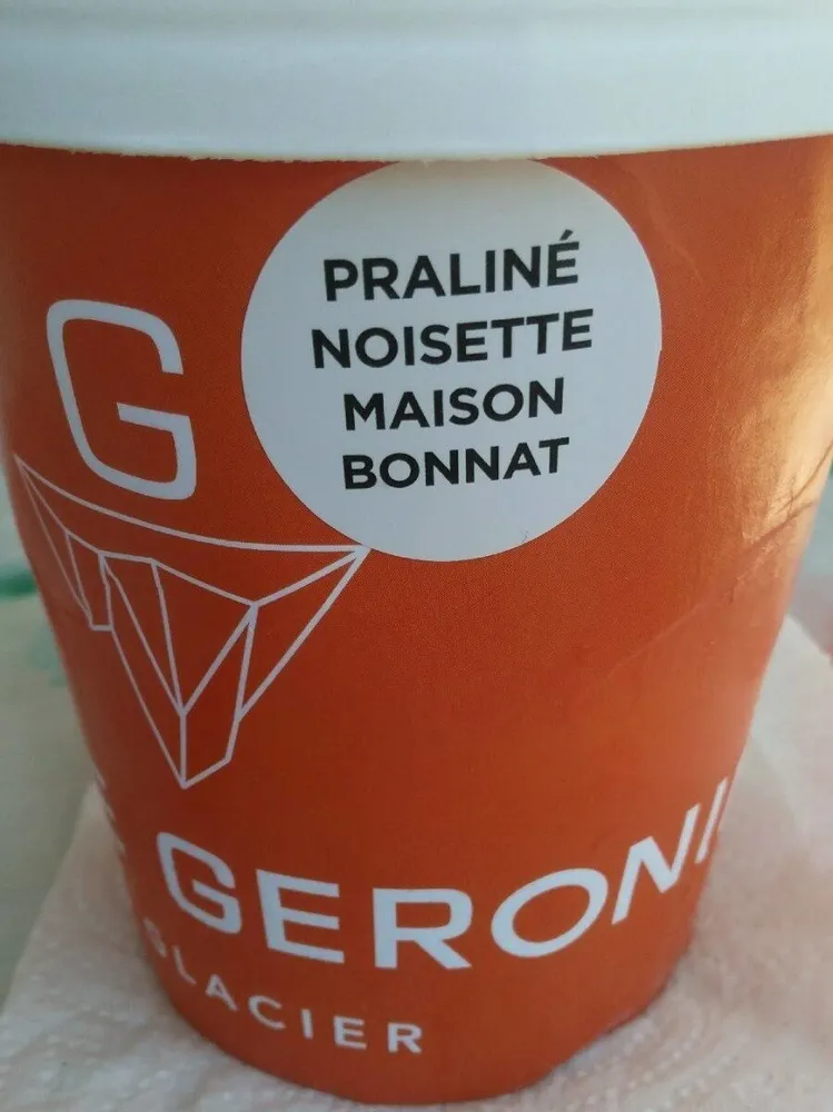 Glace praliné noisette maison Bonnat