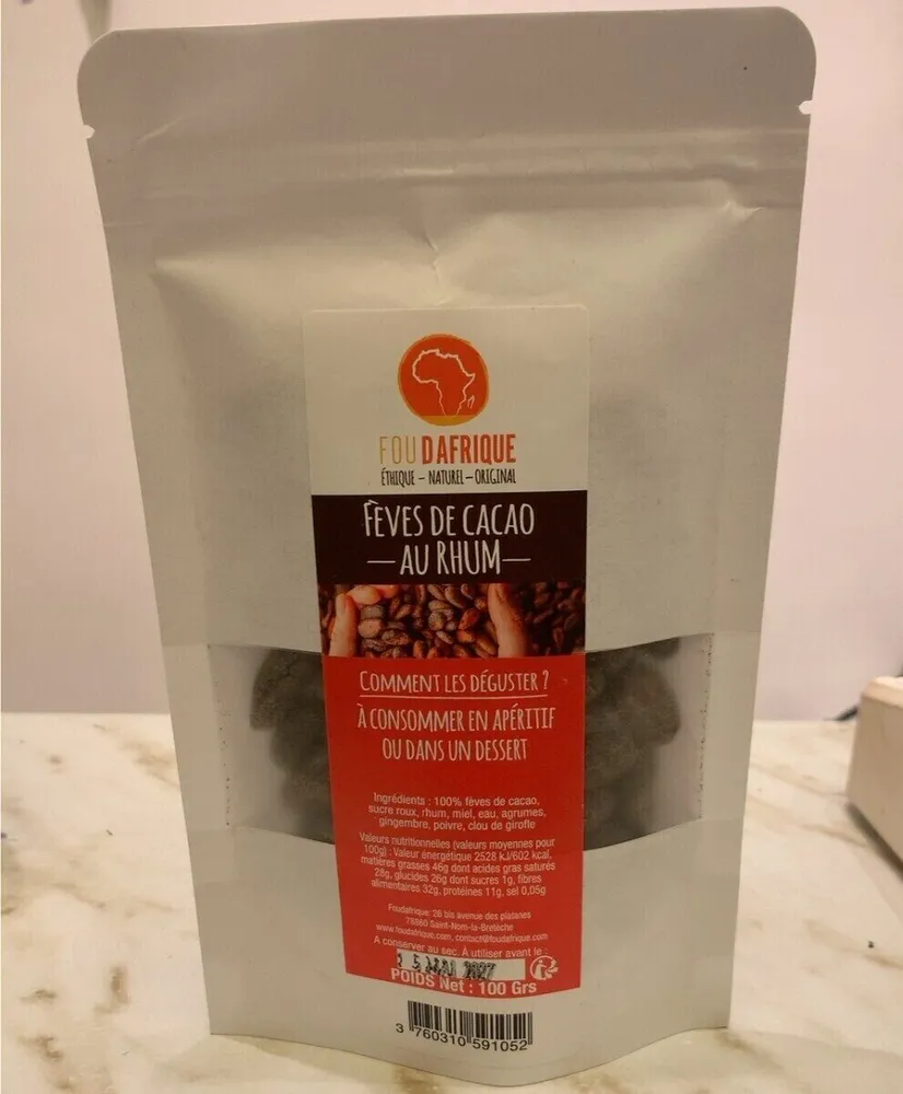 Fèves de cacao au rhum