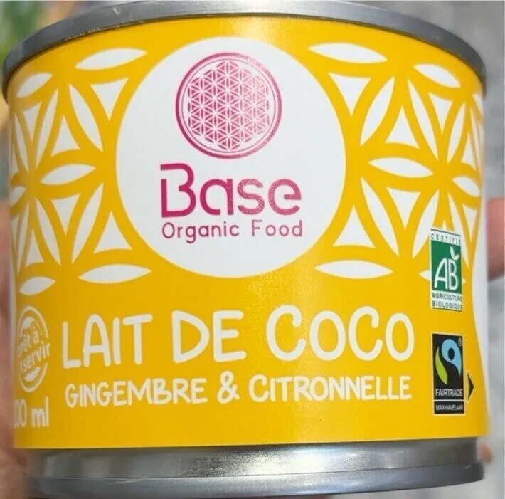 Lait de coco gingembre et citronnelle