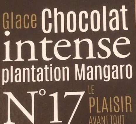 Glace chocolat intense plantation Mangaro n17