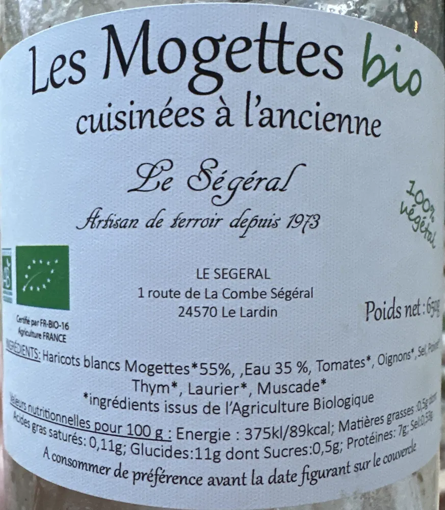 Les Mojettes Bio