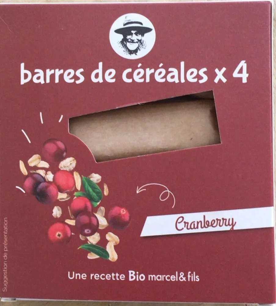 Barres de cereales x4 Cranberry