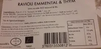 Ravioli emmental et thym