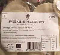 Ravioli aubergine et ciboulette