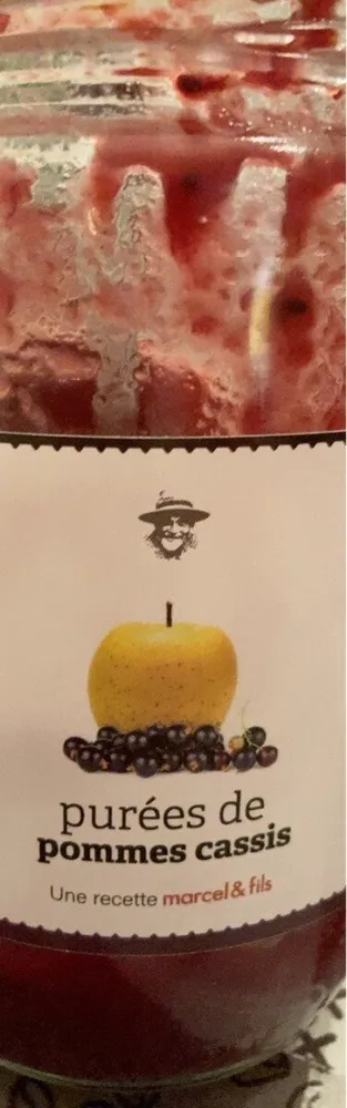 Purées de pommes cassis