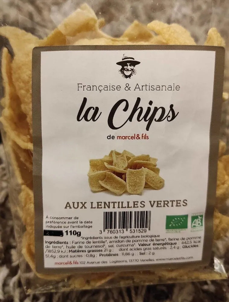 La chips aux lentilles vertes