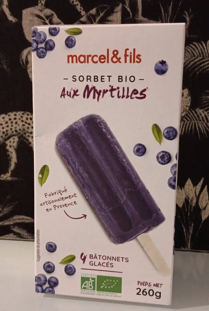 Sorbet bio aux myrtilles