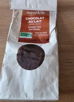 Chocolat au lait avec noisettes entières Marcei & fils