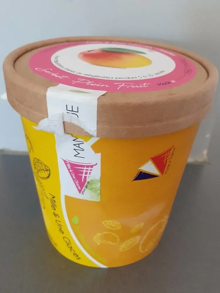 Sorbet plein fruit, mangue