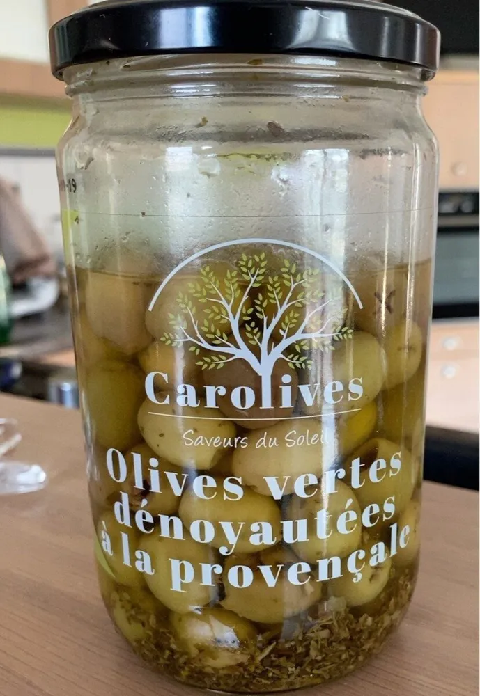 Olives vertes dénoyautées à la provençale