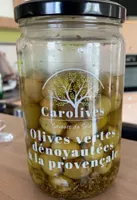 Olives vertes dénoyautées à la provençale