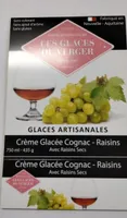 Crème glacée cognac raisins