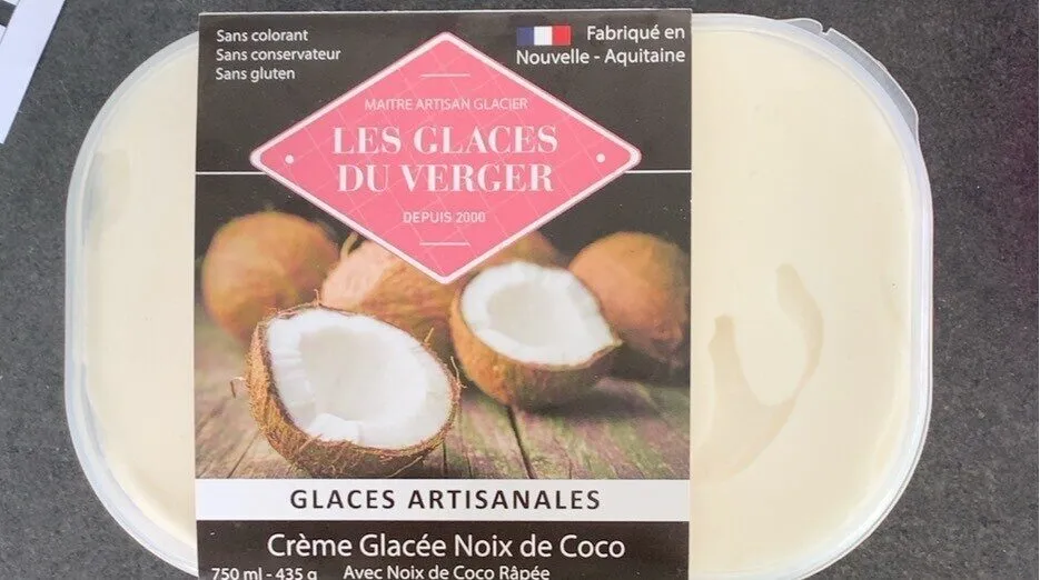 Crème glacée Noix de coco