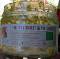 Poulet au curry et riz aux courgettes