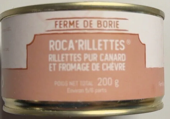 Roca'rillettes - rillettes pur canard et fromage de chèvre