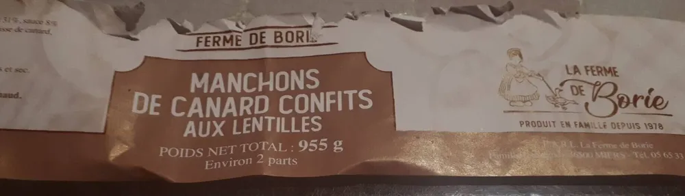 Manchons de canard confits aux lentilles