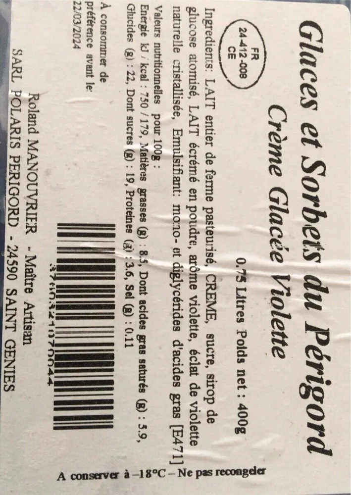 creme glacee violette