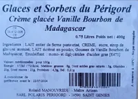 Crème Glacée Vanille Bourbon de Madagascar