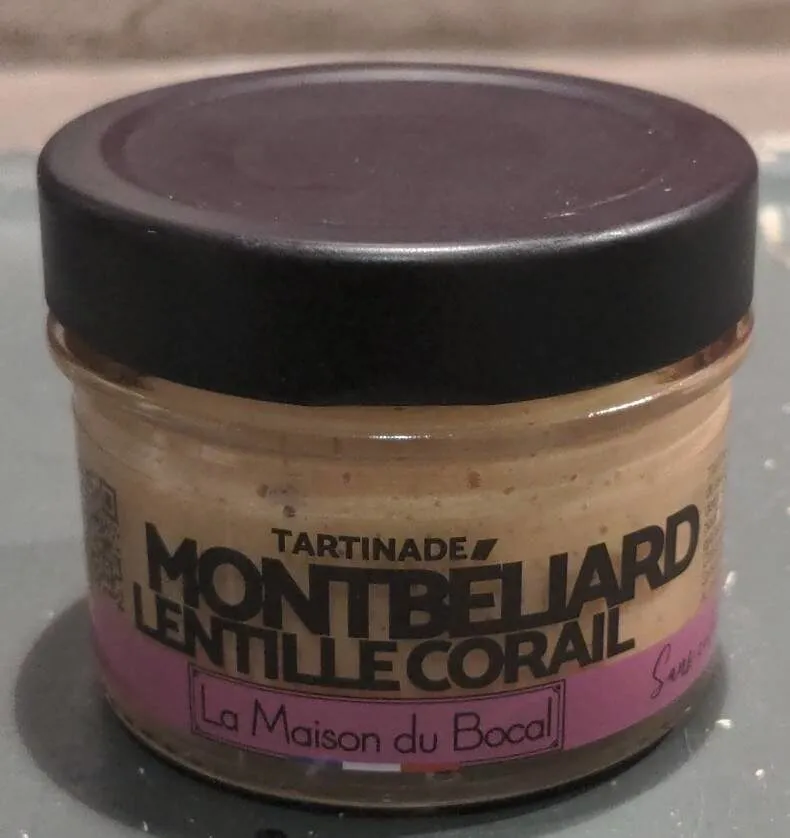 Tartinade Montbéliard lentille corail