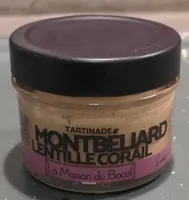 Tartinade Montbéliard lentille corail