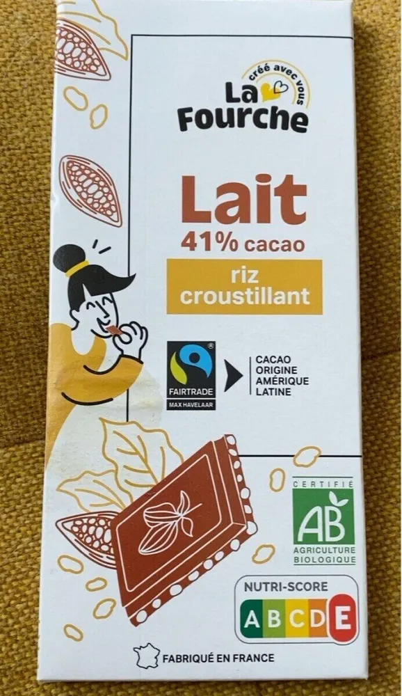 Chocolat au Lait 41% et Riz Croustillant