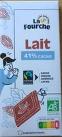 Chocolat au lait 41% bio et equitable 100g