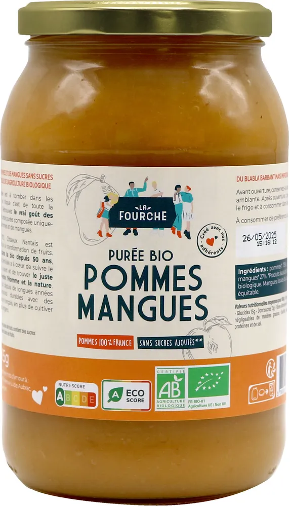 Purée Pommes Mangues Bio