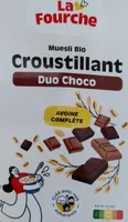 Mélange de céréales croustillantes et de chocolat