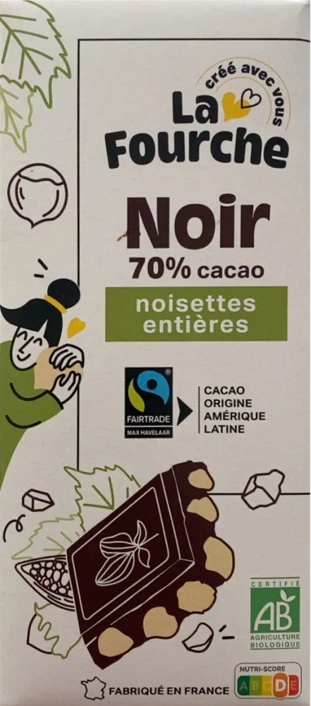 Noir 70% Noisettes entières