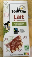 Chocolat au Lait 41% Noisettes Entières Bio et Equitable