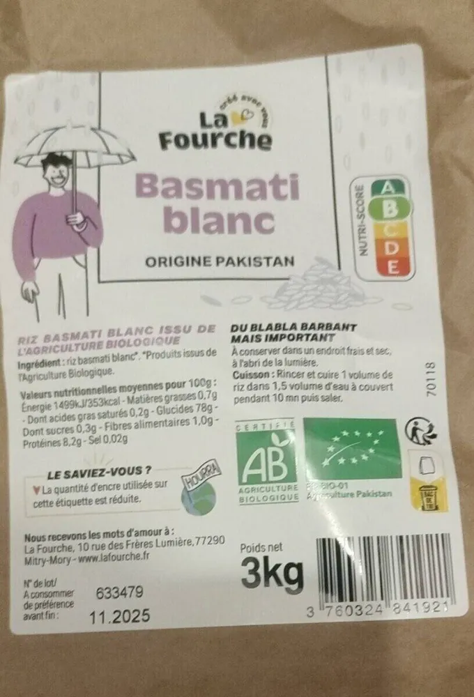 Riz Basmati blanc