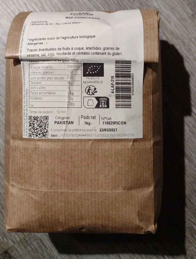 Riz concassé
