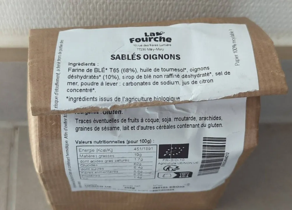 Sablés Oignons