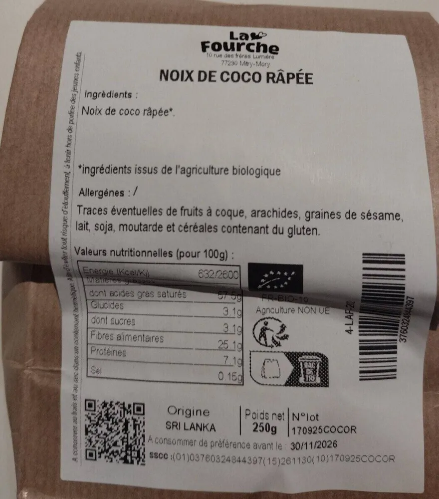 Noix de Coco Rapée