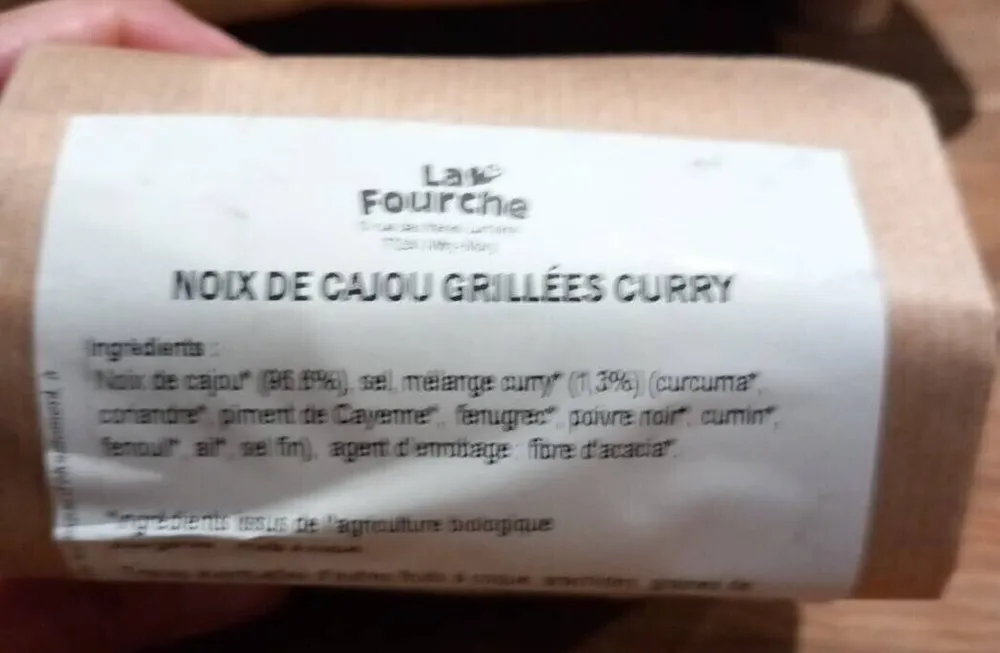 Noix de cajou grillées curry
