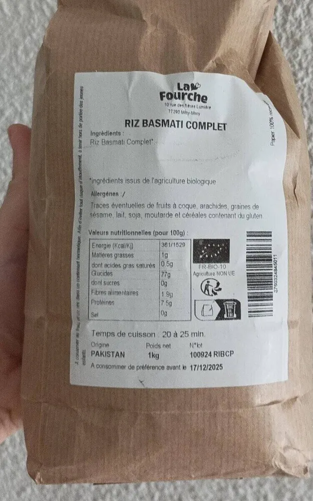 Riz Basmati Complet
