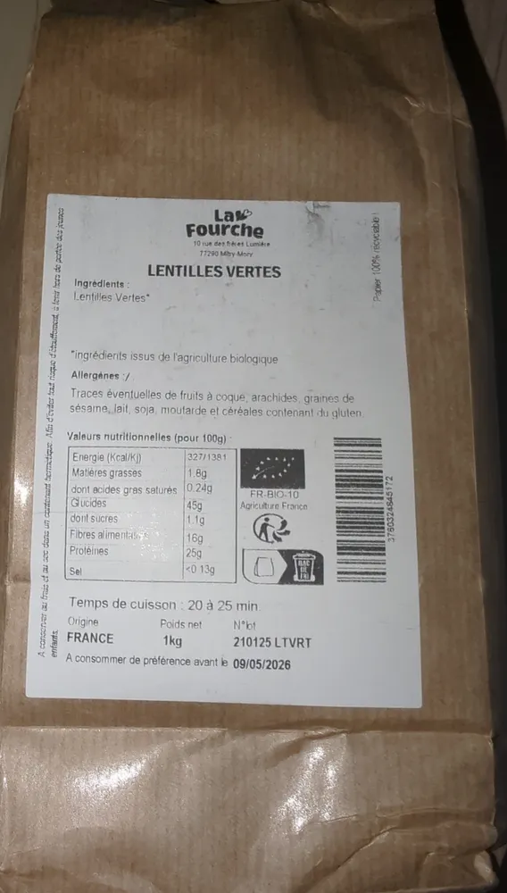 Lentilles Vertes
