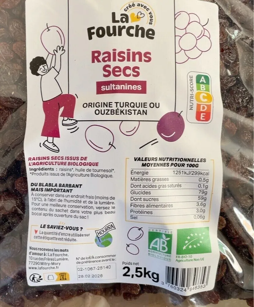 Raisins Secs Sultanine