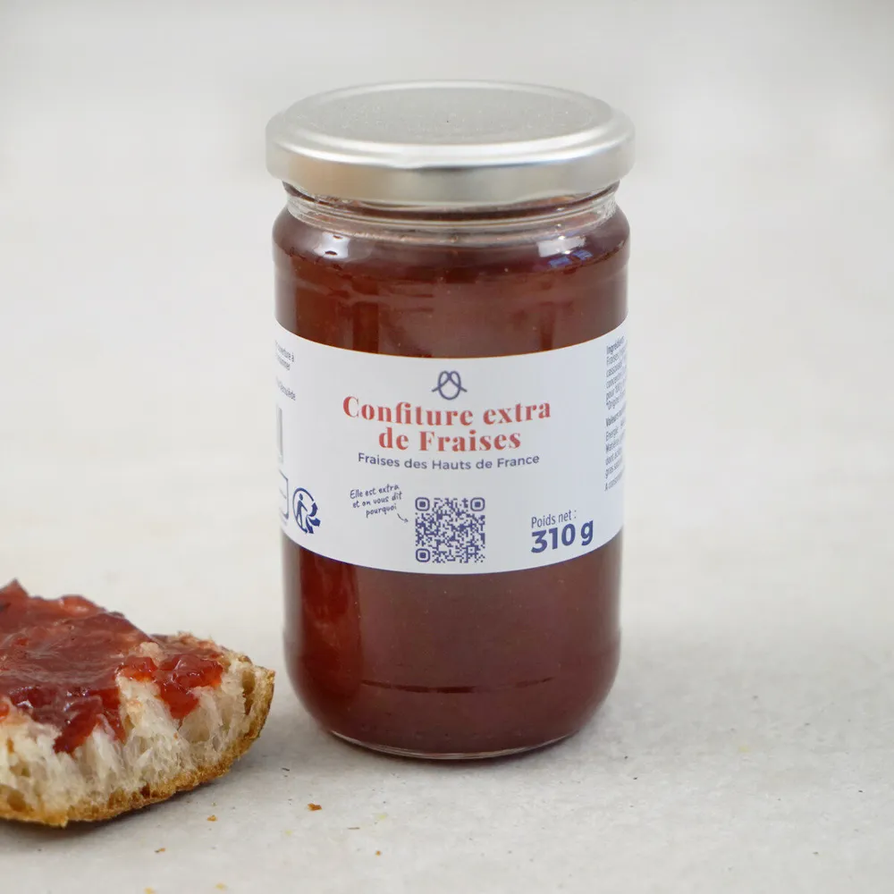 Confiture extra de fraises du nord