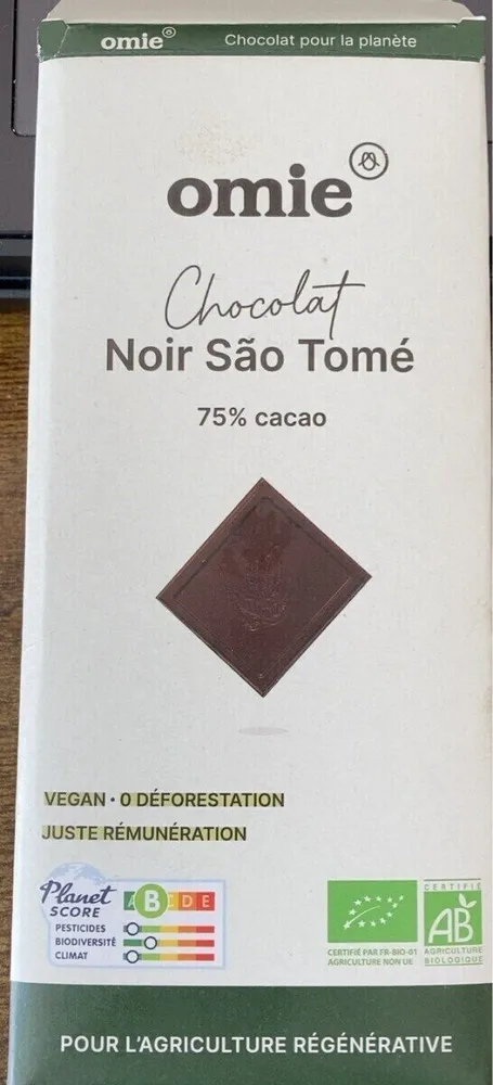 Chocolat Noir São Tomé 75% cacao