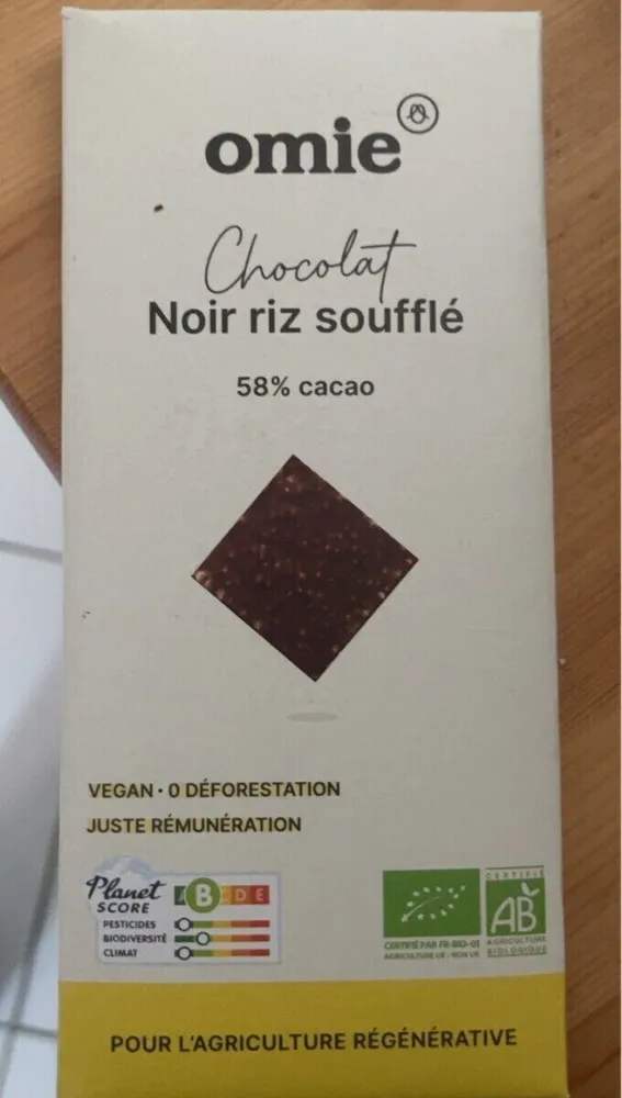 Chocolat noir riz soufflé