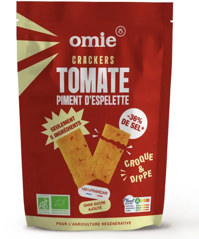 Crackers tomate et piment d'Espelette AOP