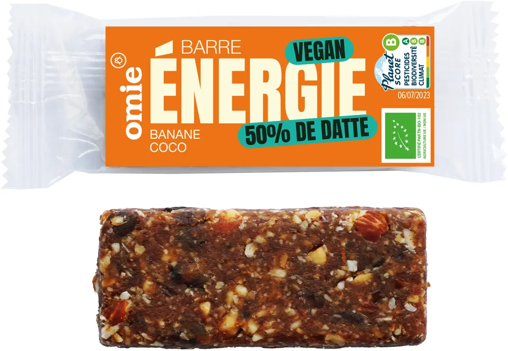 Barre énergie banane coco